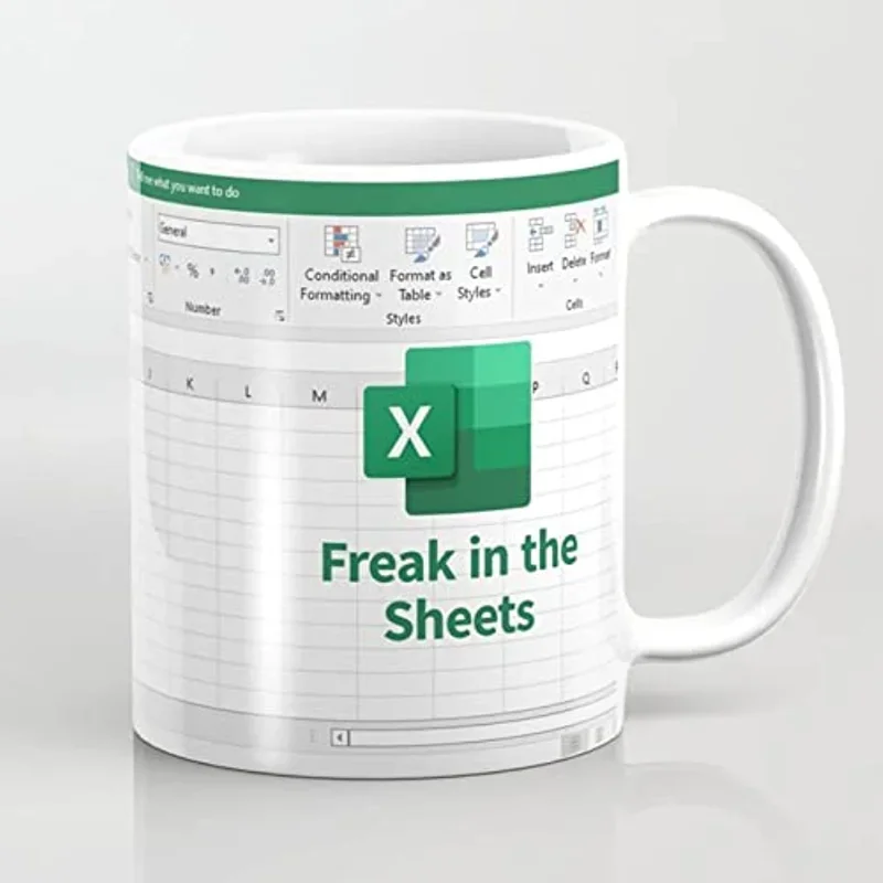 

Tumbler Freak In The Sheets Excel Spreadsheet Mug Funny Gifts for Women Men Accountant Mug, Birthday Cup 11 Oz