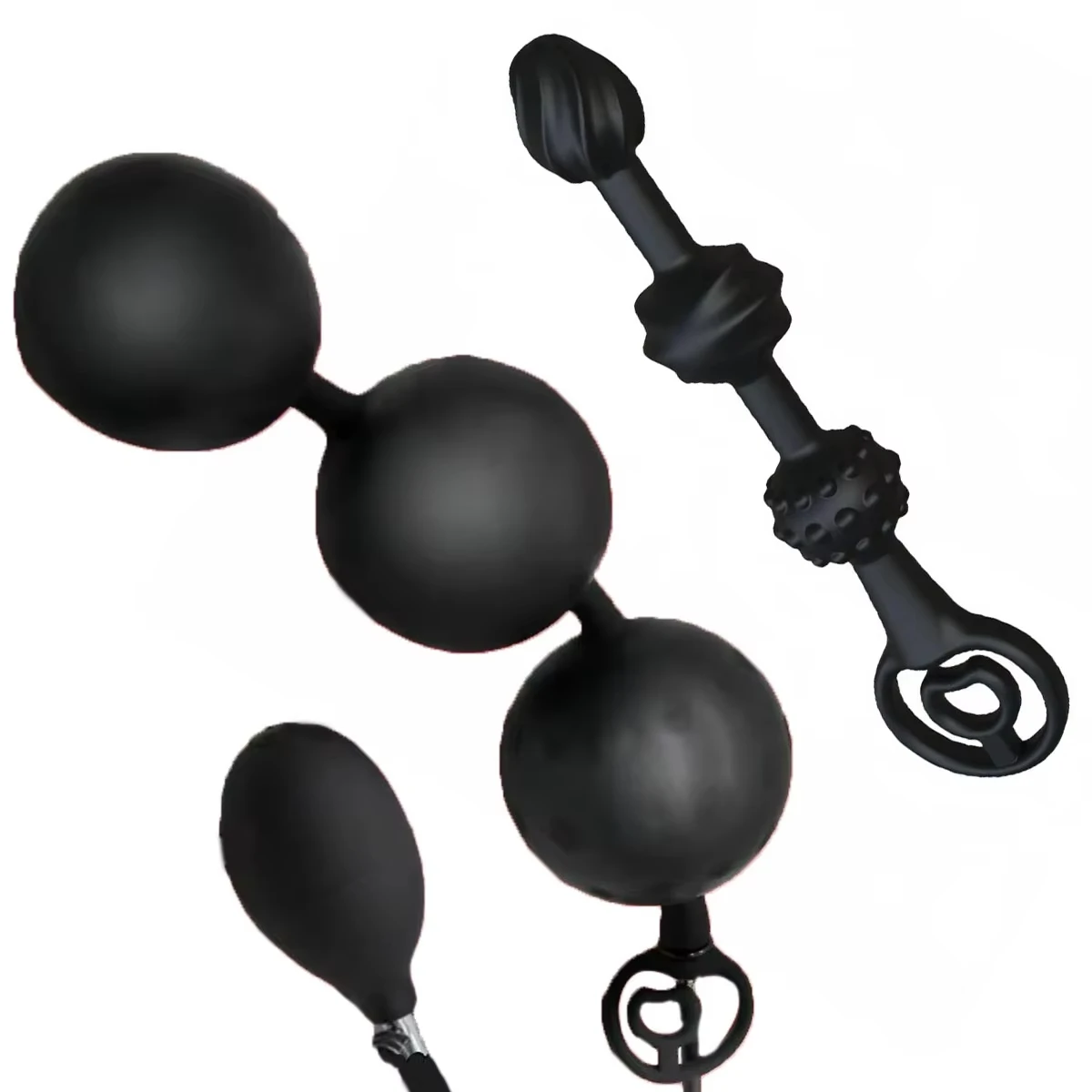 Three-Ball Inflatable Anal Suppositories, Posterior Court Anal Suppositories, Female Sex Toys, Prostate Massage, Adult Sex Toys