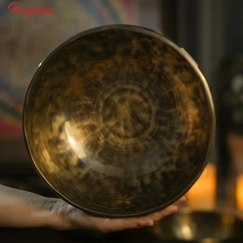 FSB-FM Handmade Tibetan Singing Bowl Tuning Chakra Tuning (random) With Free Accessories Mallet And Ring