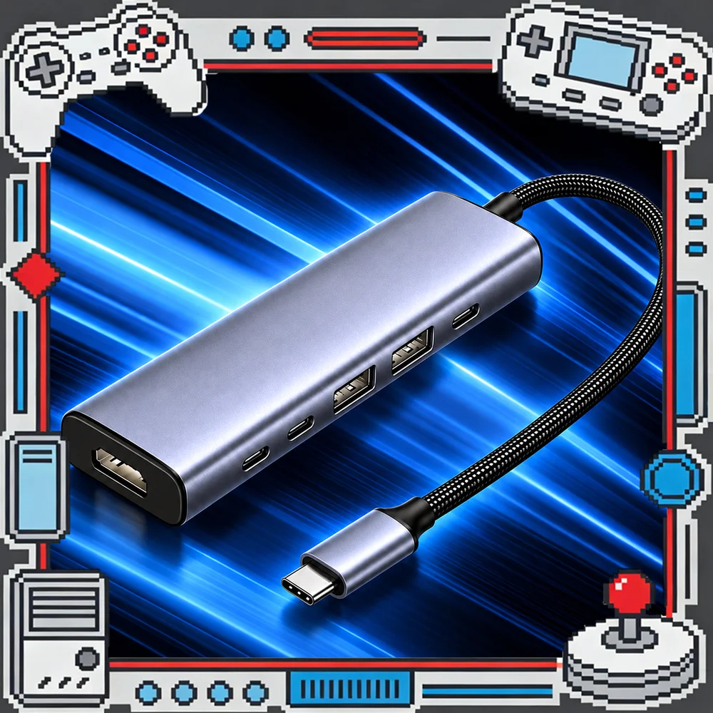 UGREEN CM511 35999 6-in-1 USB-C Hub, 4K 60Hz HDMI, 4 USB 3.2 Data Ports up to 10Gbps, 100W PD for MacBook Pro/Air