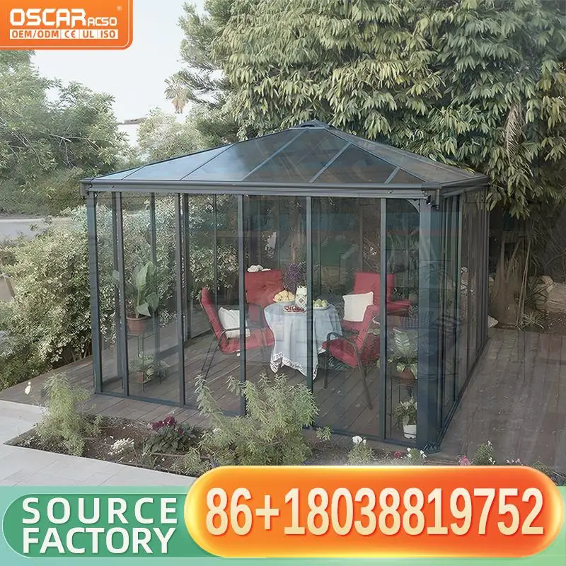 Modern Retractable Garage Sunroom Custom Sizes for Outdoor Courtyard and Residential Use 1 year Warranty sunroom
