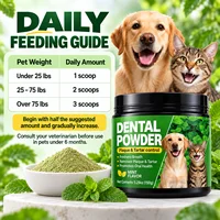 Pet Dental Powder for Dogs & Cats 150g Mint Flavor Fresh Breath Oral Care with Probiotics Kelp Easy Mix Food Topper Everyday Use 5