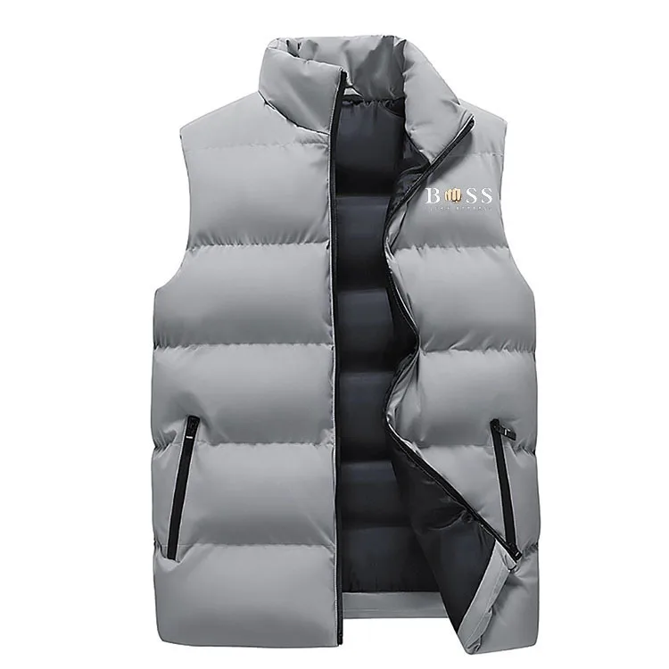 2024 men\'s autumn and winter new high-quality short coat fashion casual light warm cotton vest original design coat