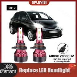 Replace Car KED Headlight 9012 Bulbs 20000LM 200W For Toyota YARIS Hybrid 2012 2013 2014 2015 2016 2017 2018