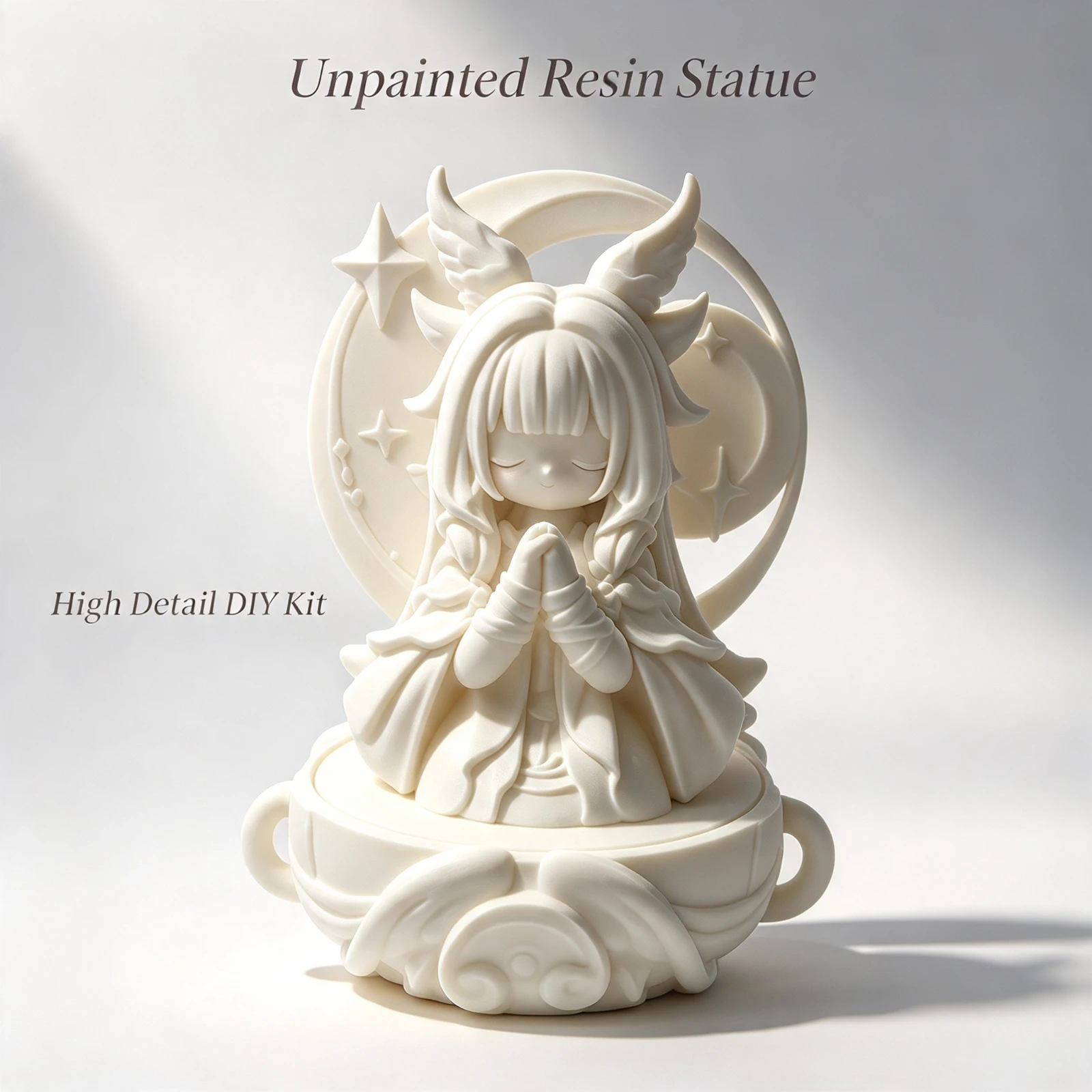 Colombina Genshin Impact 3D Print Ornament Resin Statue Unpainted White Model DIY Handmade Figure Assembly, Gift For Adults Fans