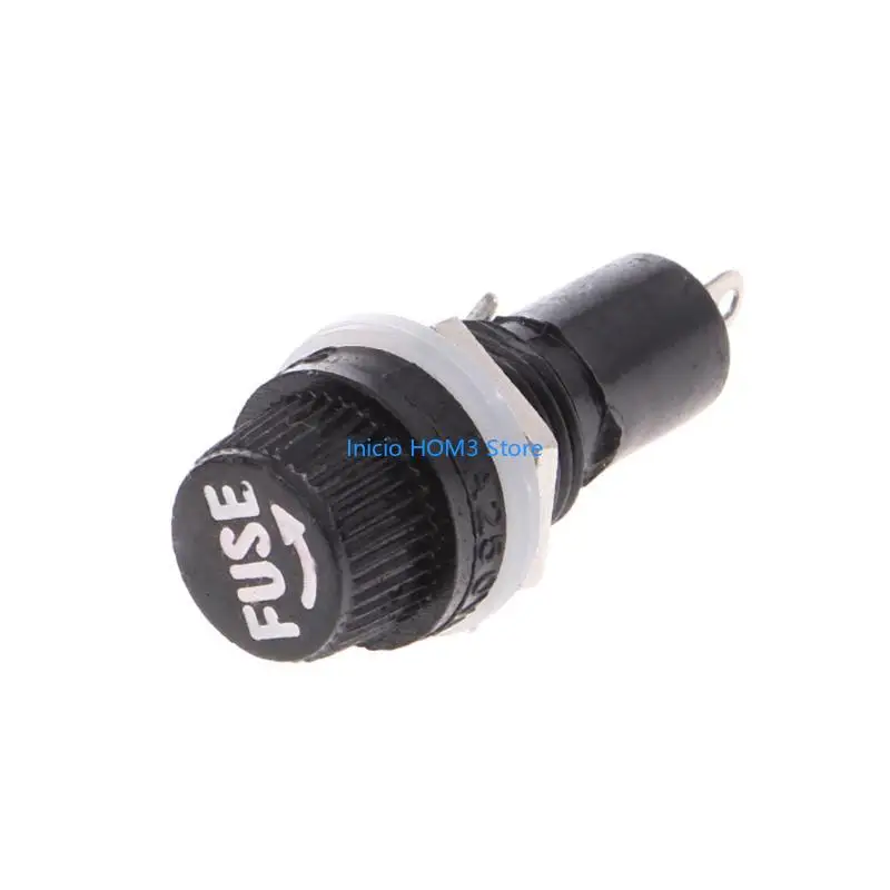 A5YD 5 Pcs Panel Mount Chassis Holder for 5x20mm Glass Fuses 10A 250V