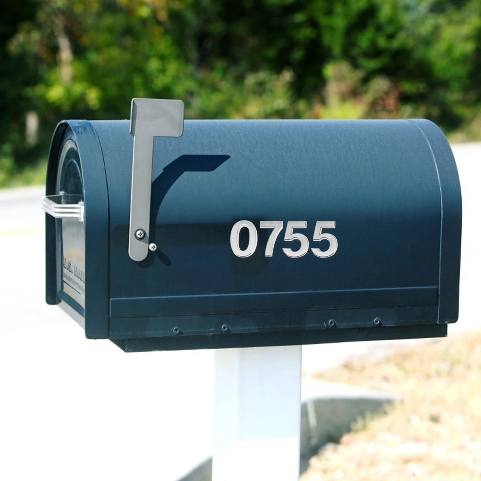 

10 Pcs Silver 3D Number Sticker ABS Smooth Corners Door Mailbox Address Plaque Long Use Beautiful Durable Glossy Easy