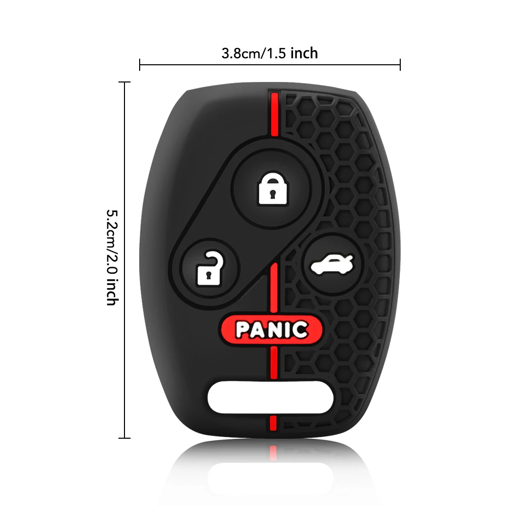 Silicone Car Remote Chain Key Case For Honda Accord Civic CRV Jazz Fit Pilot SRV FRV Civic 8th Generation Caps Key Cover