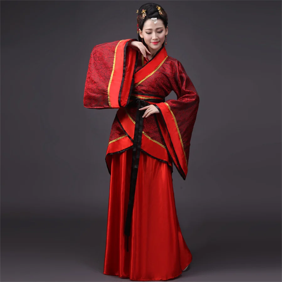 Trajes tradicionais chineses para mulheres, terno tang, hanfu, cheongsam feminino, vestido de dança de palco, ano novo, performance adulta