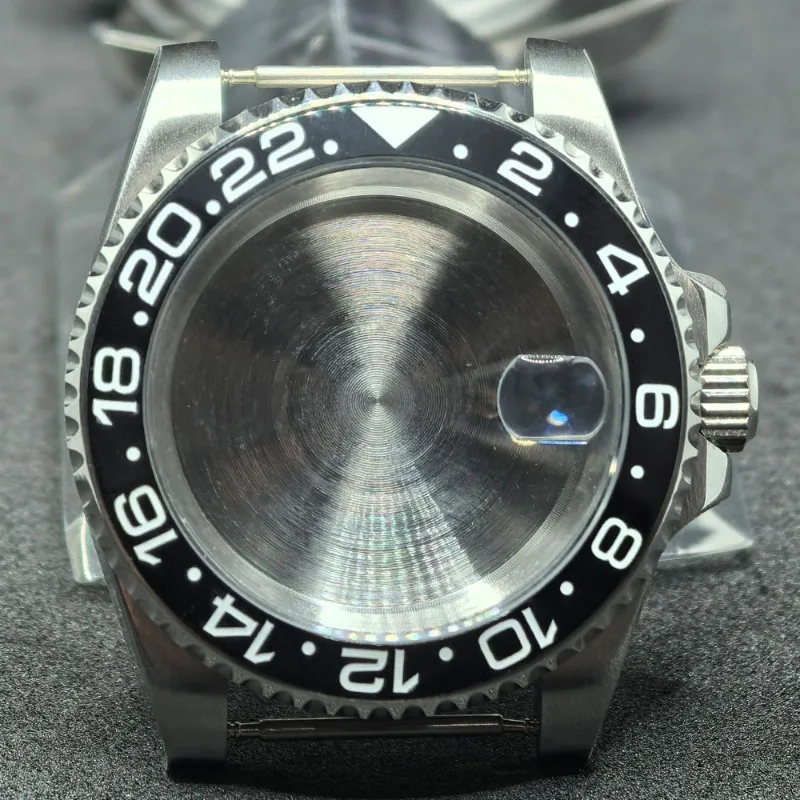 스테인리스 스틸 케이스 40mm 시계 GMT 링 케이스, NH35/NH36 무브먼트 개조 액세서리에 적합