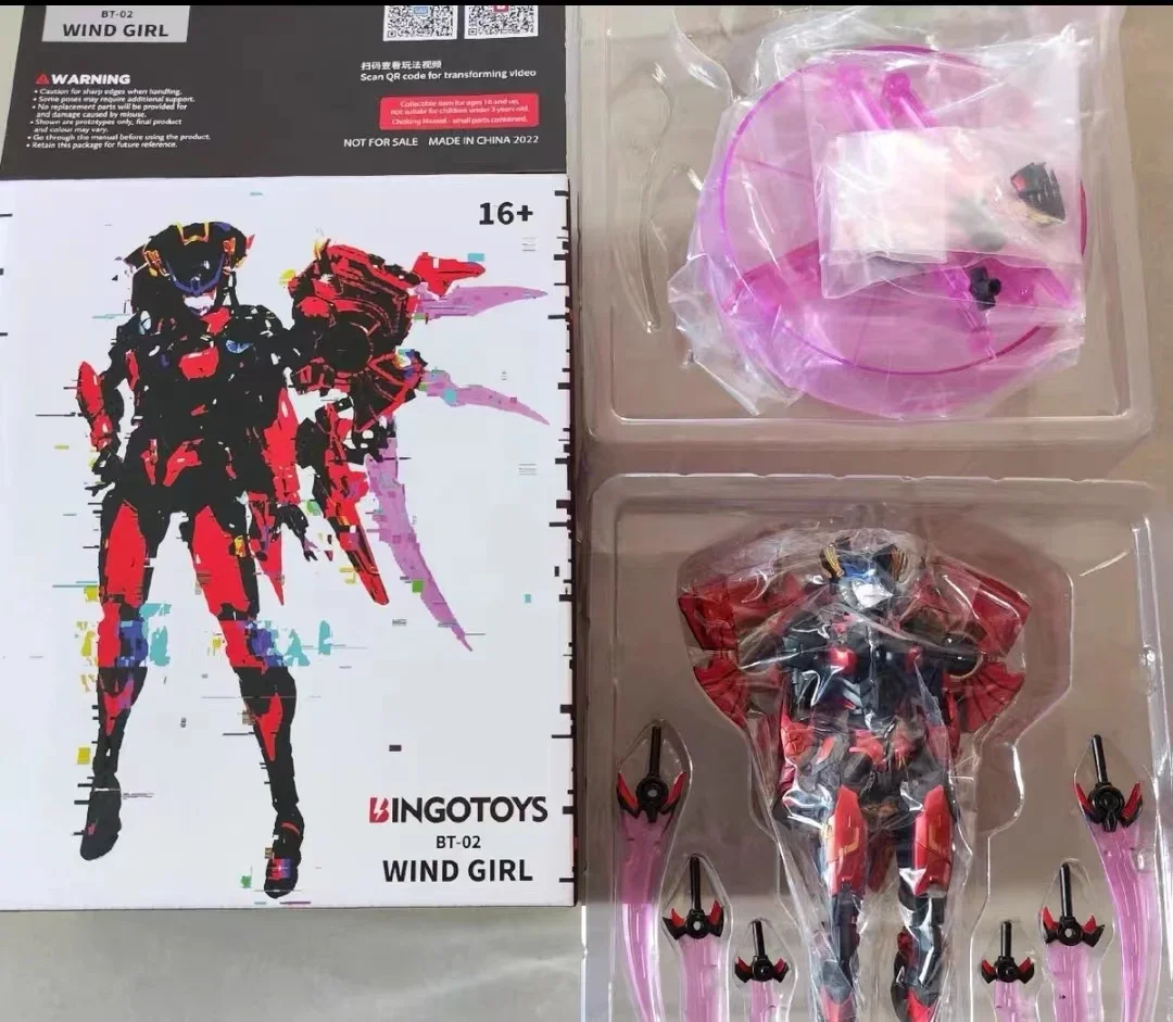 في عصا BingoToys BT-02 لعبة تشوه Windgirl شخصيات الحركة نموذج شخصيات الحركة الروبوتية النسائية