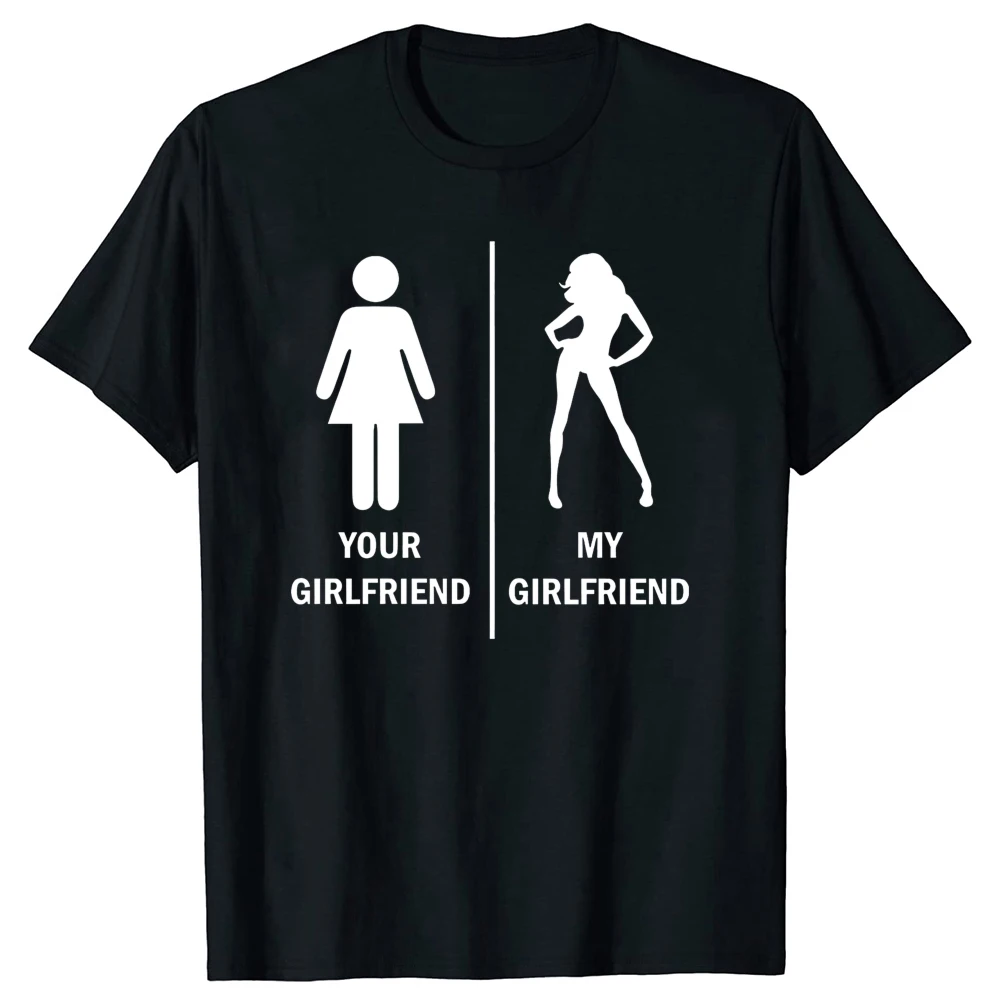 T-shirt humoristique « Votre petite amie contre ma petite amie », T-shirt graphique drôle, haut gothique hip-hop, T-shirt Harajuku pour femme, vêtements féminins