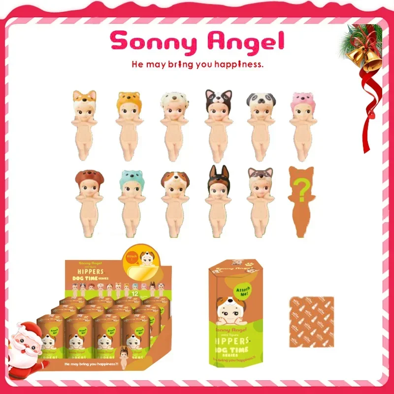 Sonny Angel Dog Time Hipper Series Lucky Pomeranian Anime Figures Ornaments Phone Dolls Christmas Children Gift