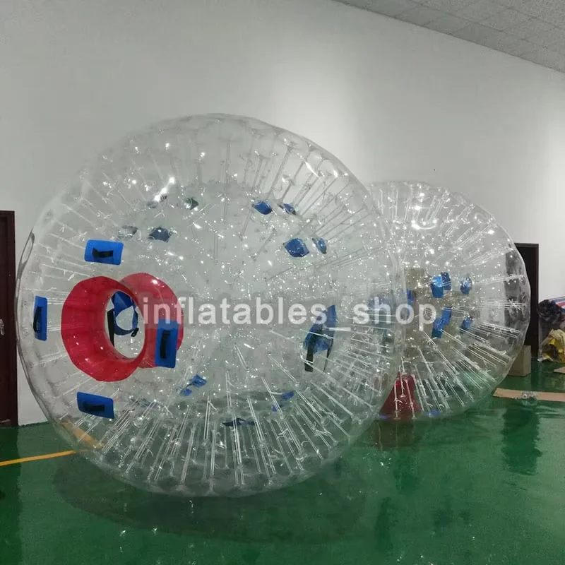 Giant Transparent Adult Inflatable Zorb Ball / Body Zorb Ball For Outdoor Grass Game 2.5m Diameter