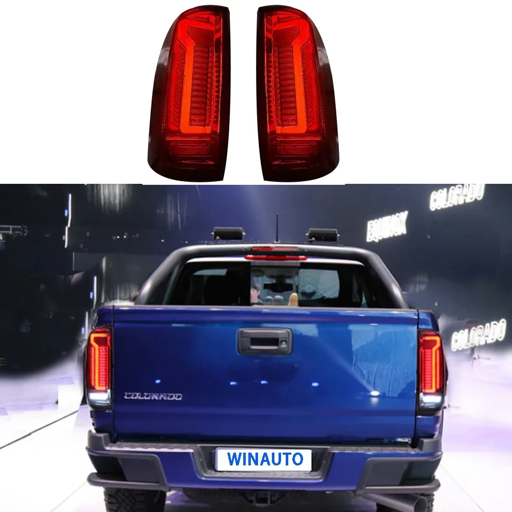 1Pair Taillight LED Tail Light For American version Colorado S10 2015-2022 Rear Reverse Turn Signal Warning Reflector Fog Lamp