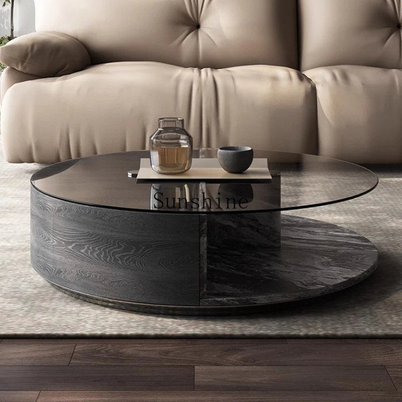 

Creative size apartment simple household living room rock slab coffee table