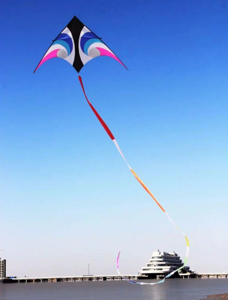 จัดส่งฟรี 5 M ขนาดใหญ่ CYCLONE Delta Kite สําหรับผู้ใหญ่ Kites โรงงานตกปลา Kite พอดีเกมกระดานสายเดียวบินกลางแจ้ง