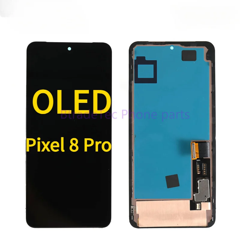 

Small OLED For Google Pixel 8 Pro LCD Display Touch Screen Digitizer Replacement With Frame