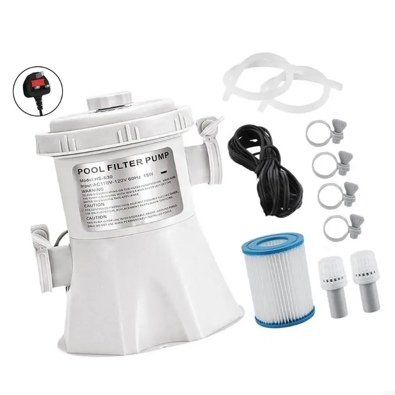 Above Ground Pool Filter Unit with Power Cord, ABS Housing for Routine Water Circulation, Daily Household Pool Filtration 37JD
