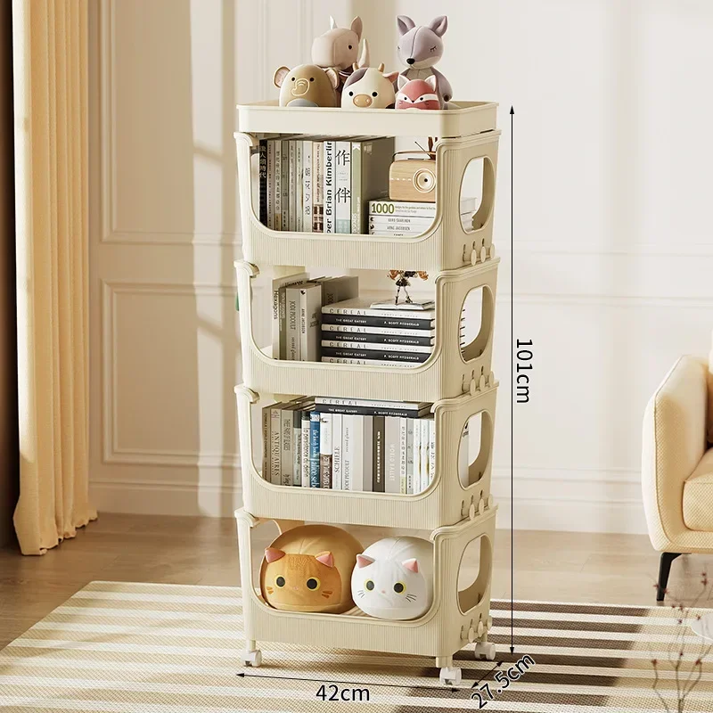 

Изысканная многофункциональная тележка-стеллаж для закусок, шкаф для хранения детских товаров, многоярусная полка для хранения.