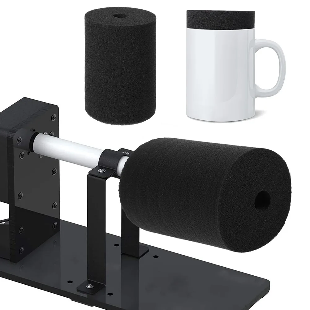 

8pcs Rotating Sponge Tumbler Cup Turners 120x80x19mm 120x80x12mm 120x90x19mm 110x75x19mm Black Cylinder Sponges Reusable