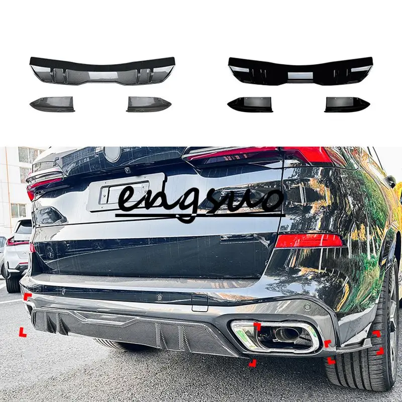 Car Rear Bumper Diffuser Lip Rear Side Splitters Spoiler Lip For BMW X5 G05 M Sport 2019-2024 Body Kits Tuning