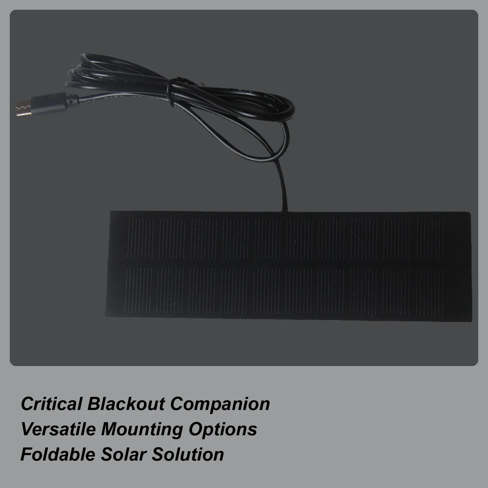 Cargador Solar portátil de 5W y 5V, accesorios electrónicos portátiles, Panel de carga para cámara de seguridad para teléfonos, linterna, ventilador, tienda