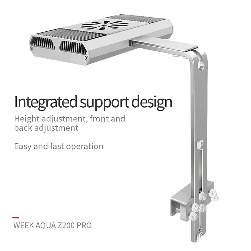 RGB 70W Aquarium LED Clip Light with Remote and WiFi APP Control Simulating Sunlight 5 Modes for Plants and Fish for Aquarium