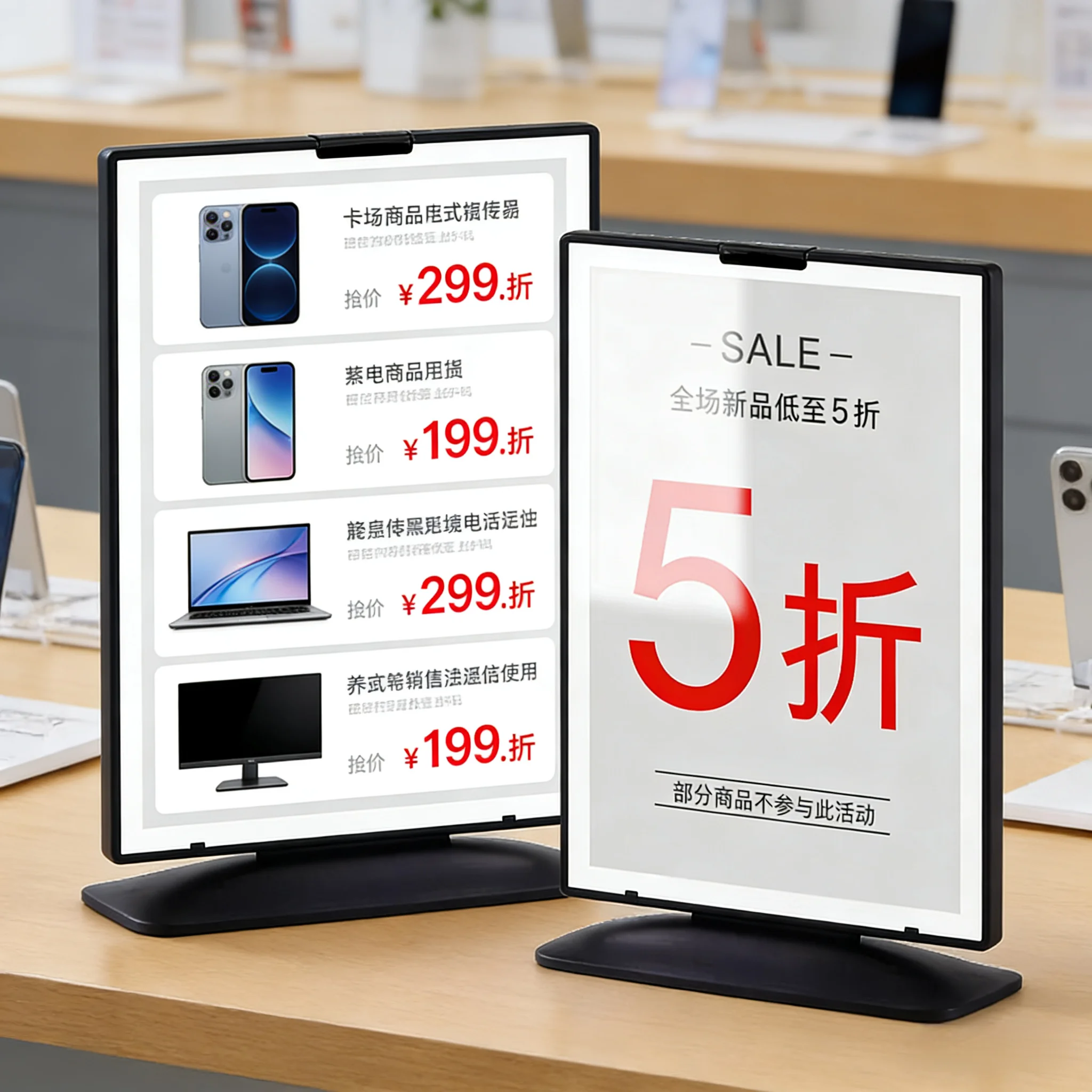A4 210X297mm 8.5 x 11 Inches Black White Upright Plastic Sign Holder Display Stand Restaurant Table Brochure Poster Menu Holder
