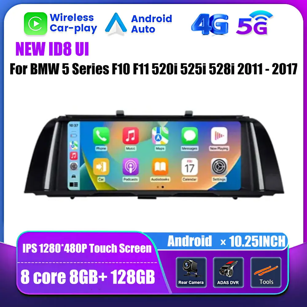 

Android 10.25 Inch For BMW 5 Series F10 F11 520i 525i 528i 2011 - 2017 Car Radio GPS Navigation Auto Audio Intelligent System