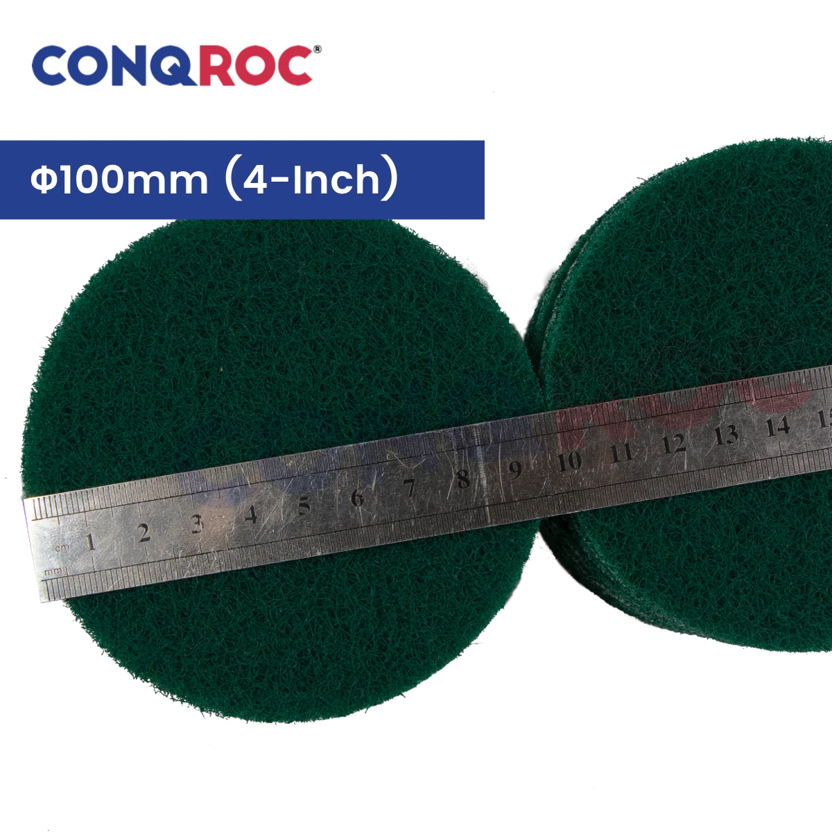 25-Piece 100mm(4-Inch) Scouring Discs Nylon Fiber Scouring Pads Hook and Loop for Rust Removing and Cleaning