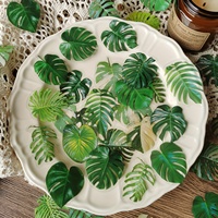 TZ 40 pcs Vintage Plant Leaf Stickers Maple Leaf Decorative stickers DIY Scrapbook Album Craft Diary Stationery Label stickers