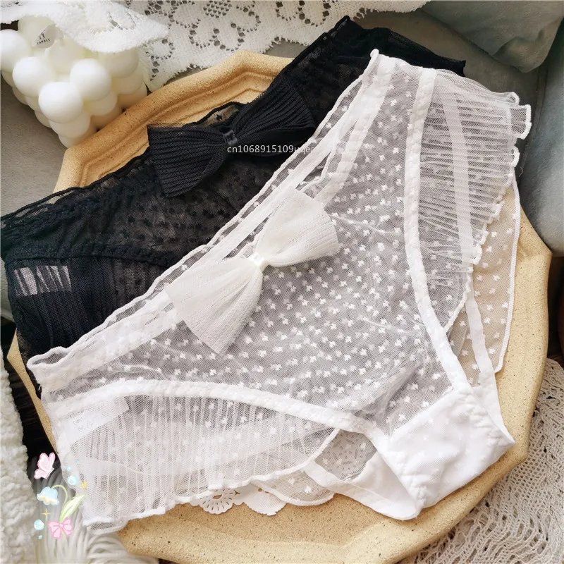 

Милые кавайные кружевные трусики, женские японские шорты, сексуальное женское белье в стиле Лолиты, романтическое белье на шнуровке, стринги, нижнее белье, женское нижнее белье