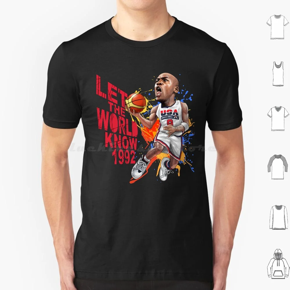 

The Goat-1992 T Shirt 6xl Cotton Cool Tee Goat Basketball Michael Usa 9 1992 Mvp Legend Let World Know Greatest Ever Trending