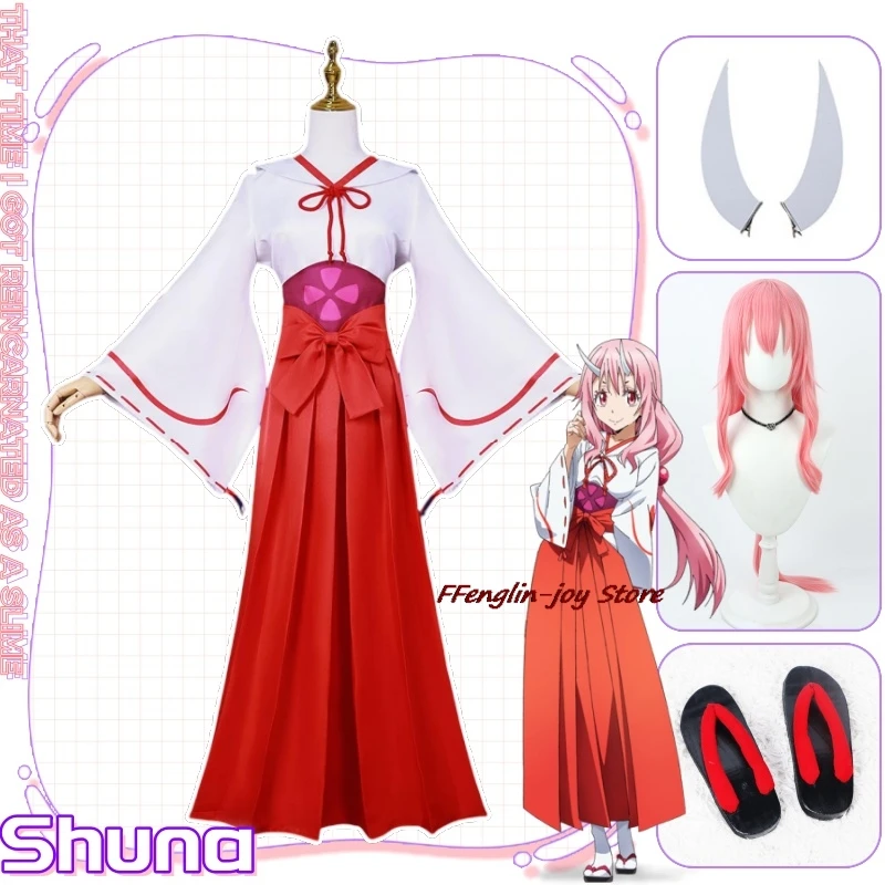 Shuna Anime That Time I Got Reincarnated as a Slime Cosplay Costume Carnival Halloween Christmas Clothing Shoes Wig Role Playing