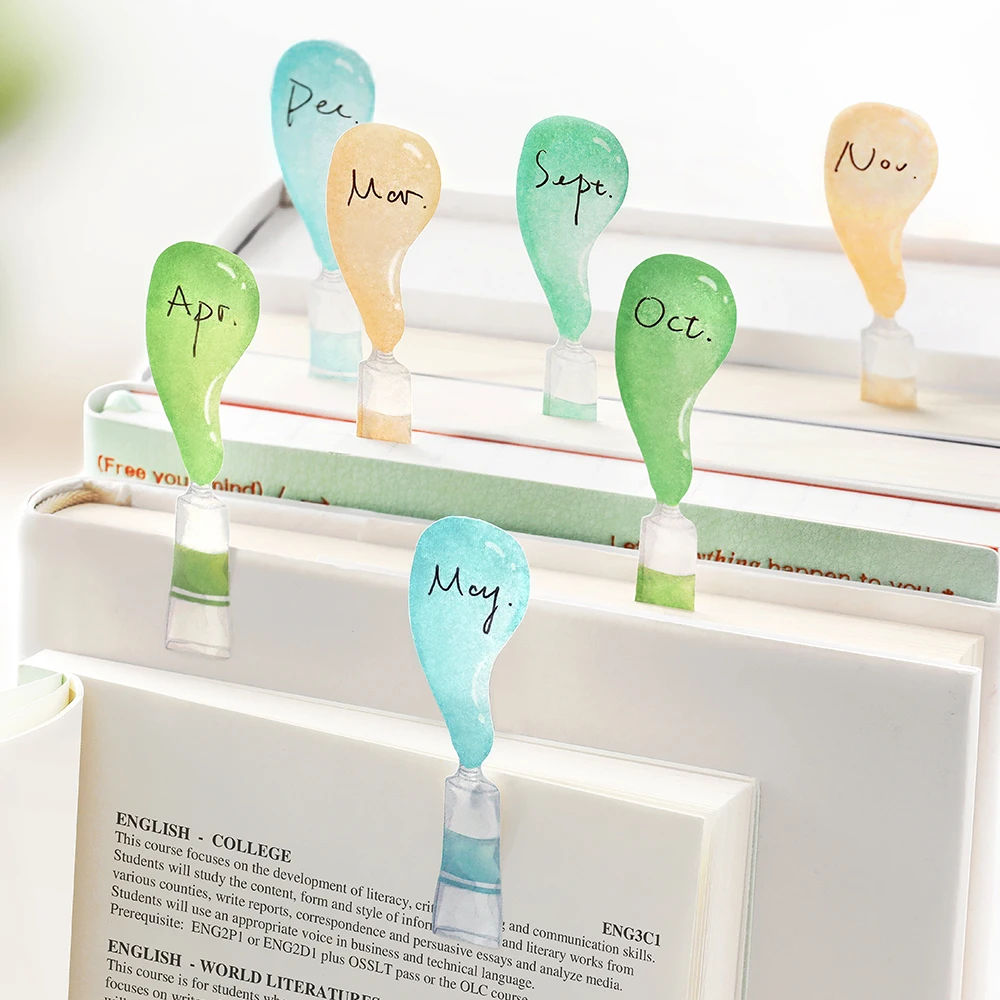 100 قطعة من سلسلة لوحة الألوان Ins رسالة ملاحظات لاصقة علامات القراءة ملصقات مؤشر عشاق القراءة اللوازم المكتبية المدرسية