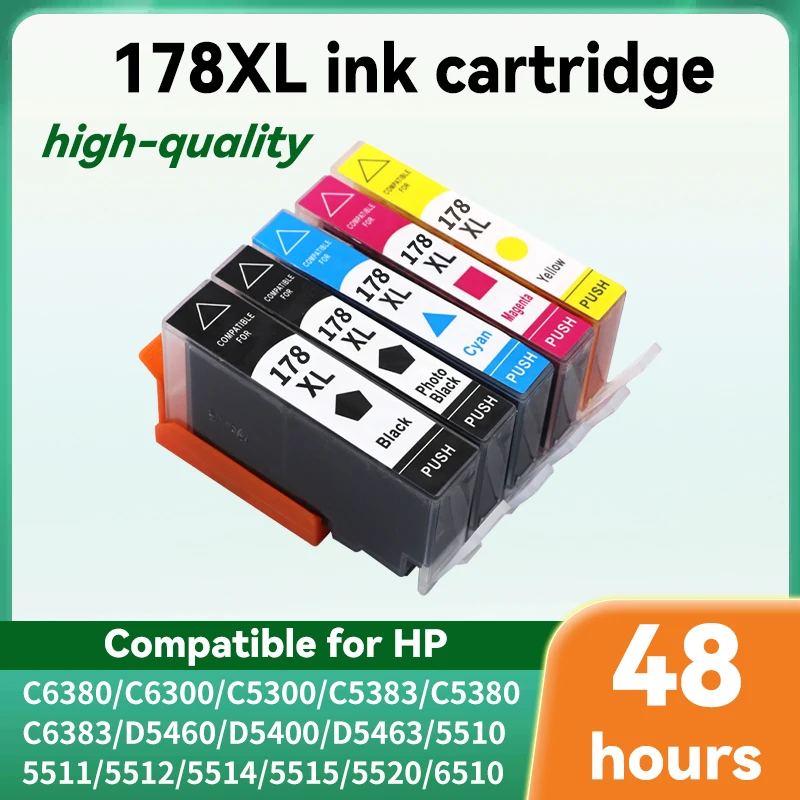 178 178XL Ink Cartridge for HP C6380 C6300 C5300 C5383 C5380 C6383 D5460 D5400 D5463 5510 5511 5512 5514 5515 5520 6510 6512