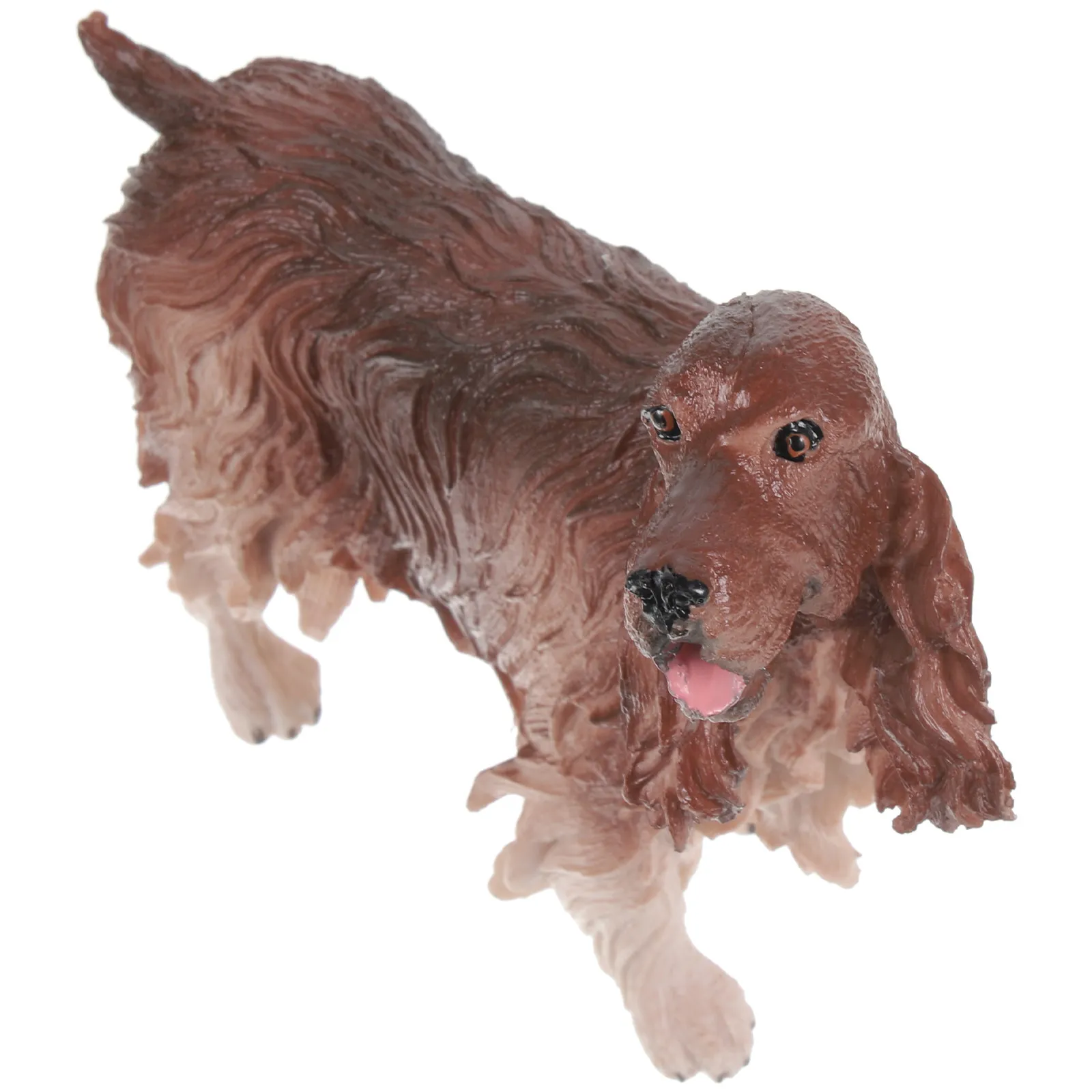 Realistic Plastic Simulation Dog Decoration – Safe Smooth Surface Puppy Figure for Kids Education, Garden, Balcony, Desktop