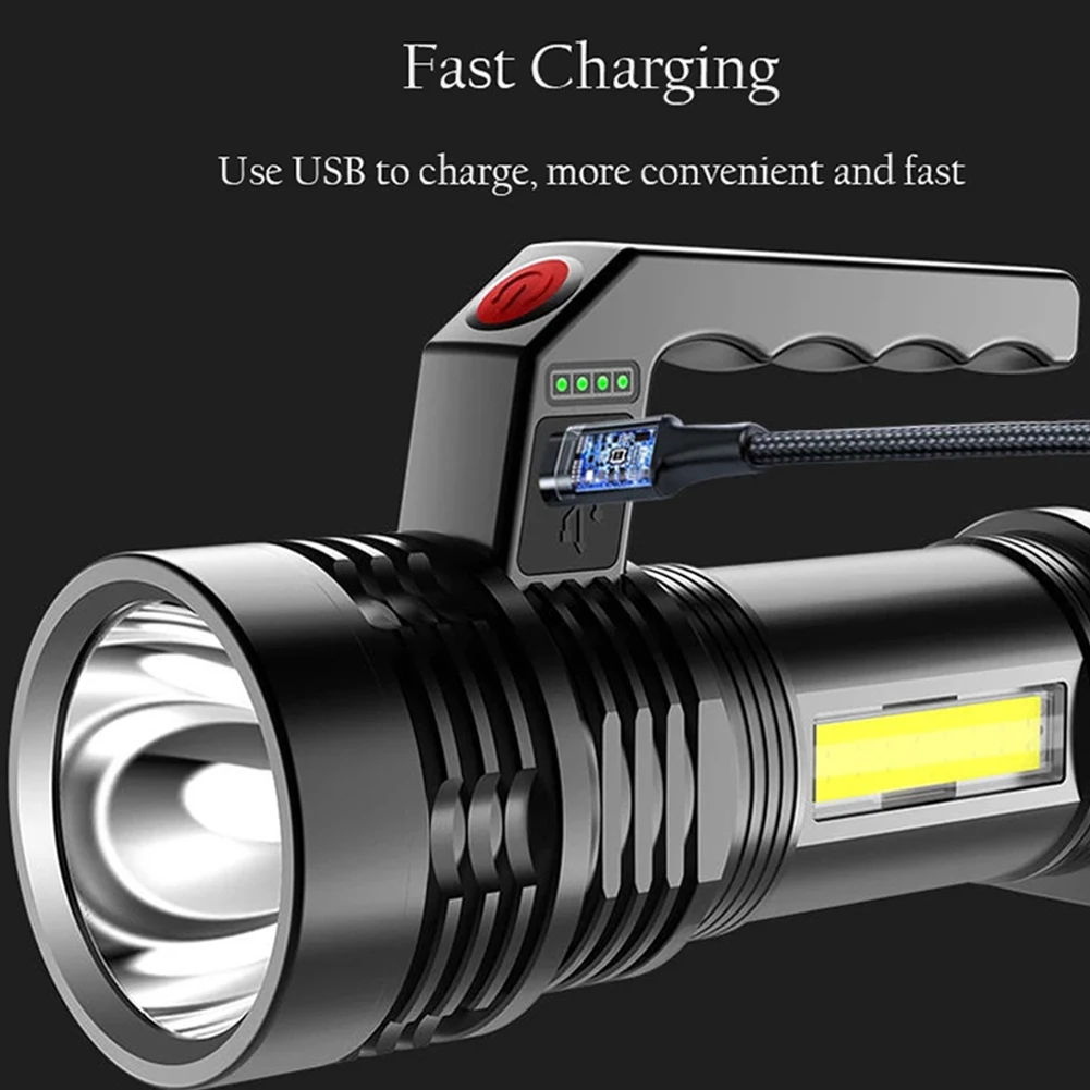 Led Searchlight Rechargeable Super Bright Handheld Portable Flashlight Spotlight High Power Rechargeable Led Flashlight