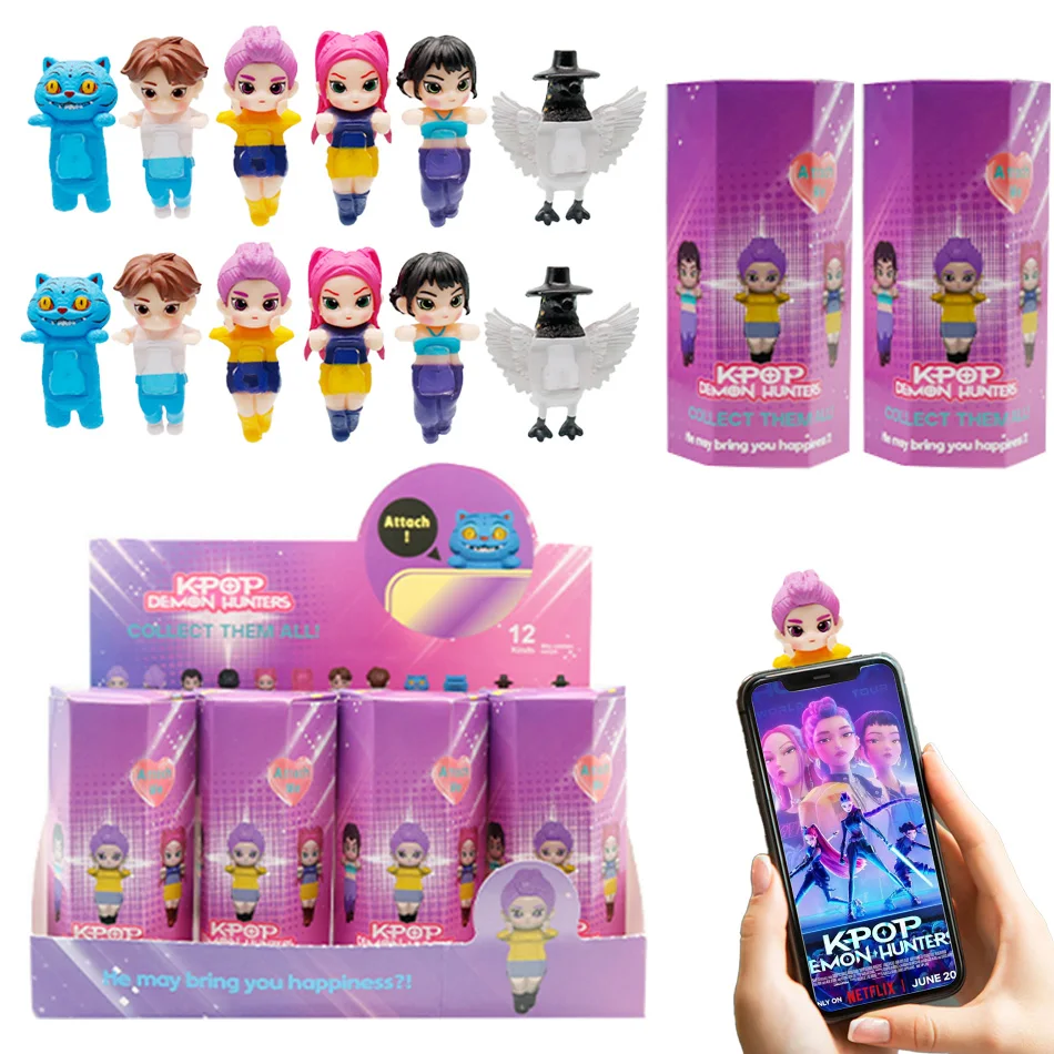 

12 шт., Kpop, фигурка охотника на демонов, модель игрушки, ПВХ, мультяшная игровая периферия, украшение для стола, коллекция фигурок, модель игрушки для детей