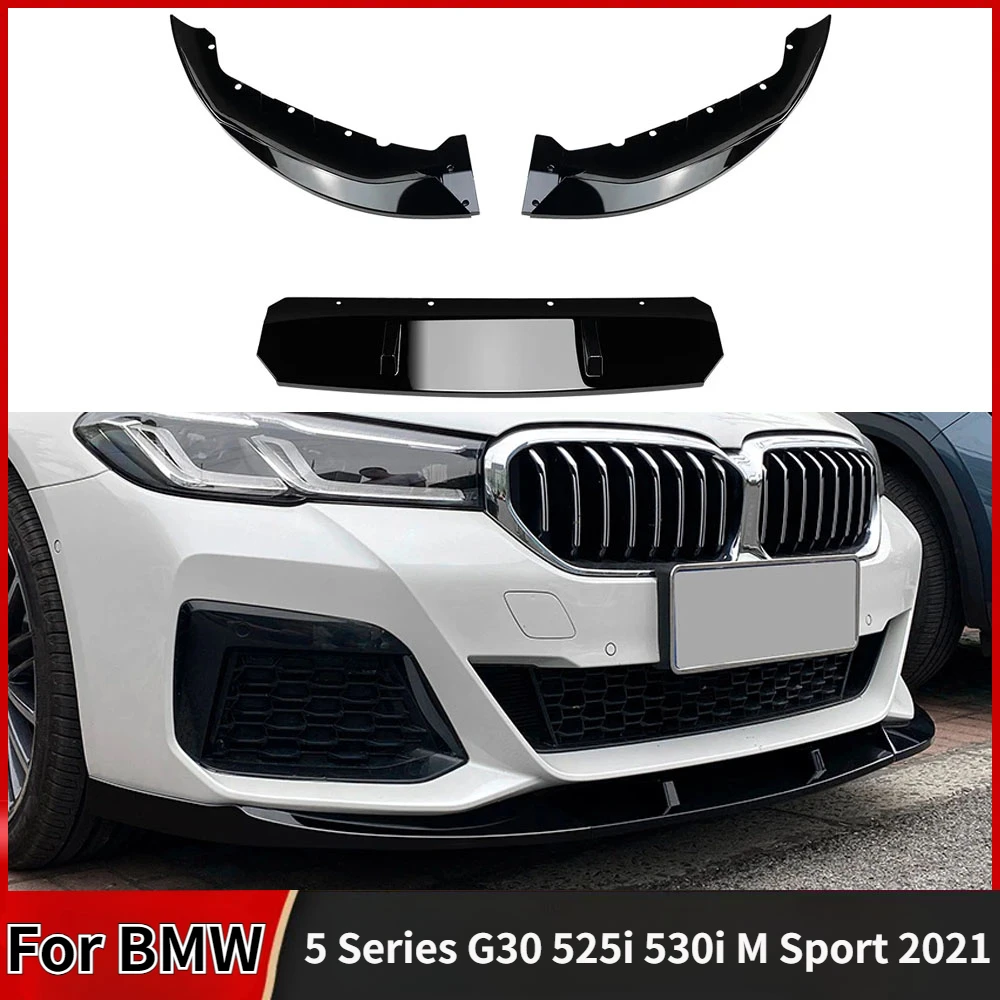 

Front Bumper Spoiler Lip Lower Body Kit Diffuser Splitter Tuning Guard For BMW 5 Series G30 525i 530i M Sport 2021+