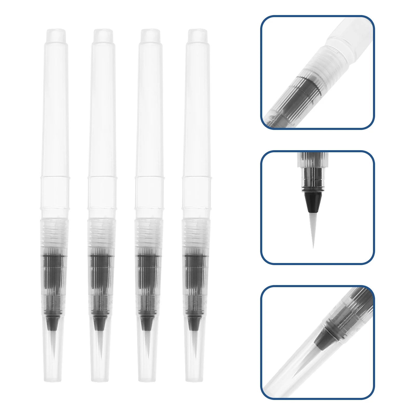 

6Pcs Watercolor Brush Pens Squeeze Barrel for Precise Ink Flow and Smooth Coloring Water Brush Pen Ink Pen Watercolor Supplies