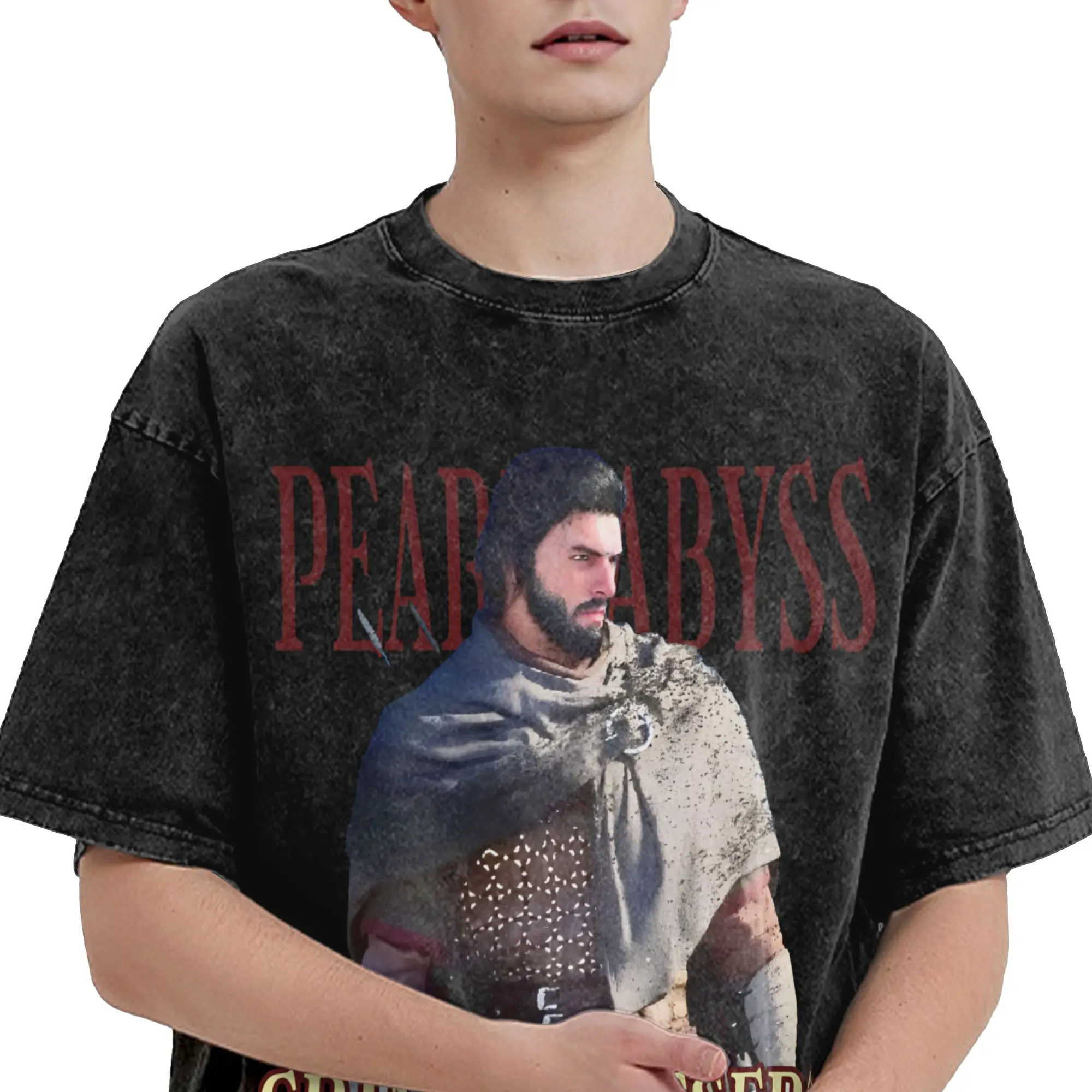 Pearl abyss crimson desert  T Shirts Hip Hop Washed Short Sleeve Street T-Shirt  Vintage for Men Women Streetwear Graphic Tees