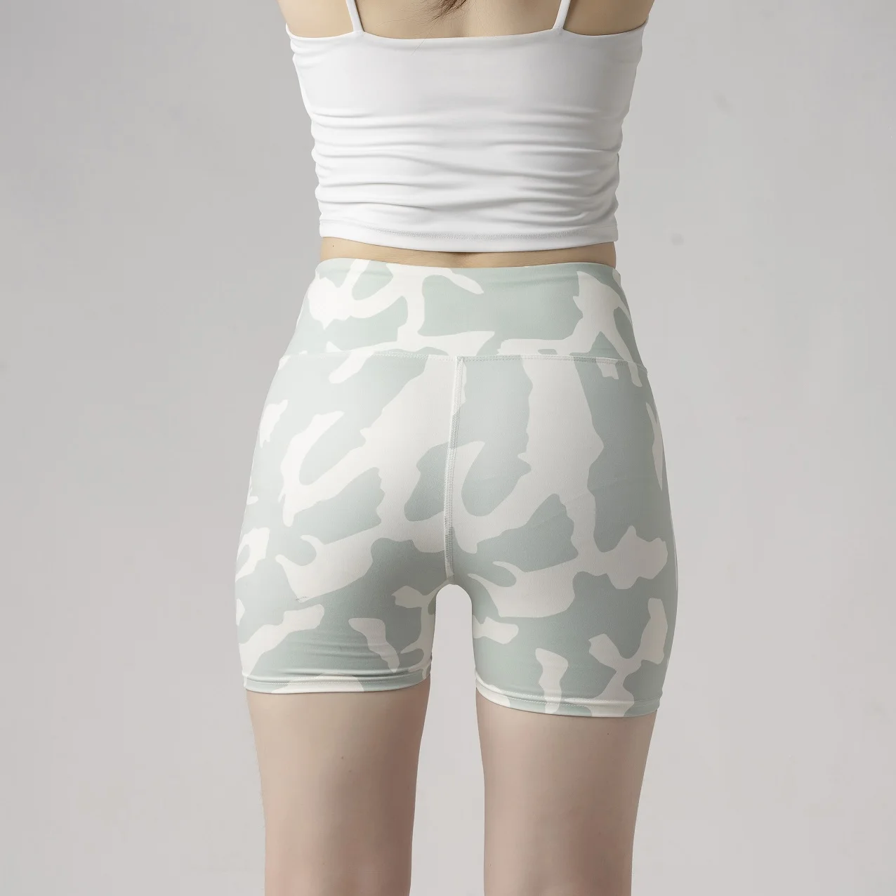 Women's Camo Yoga Shorts Capri Full Length 3 Lengths Options High Stretch Compression Pants with Sweat Wicking UPF 50+ Butt Lift