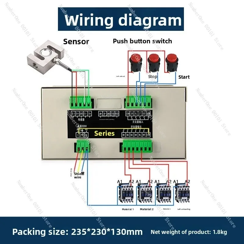 XK3160P Weighing Controller Batching Scale Display Sensor Hopper Control Meter for Add on Indicator