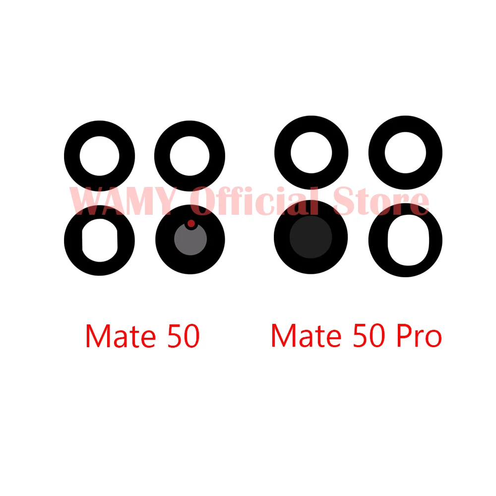 1 Set New Rear Back Camera Glass Lens Replacement For Huawei Mate 50 Pro 50E Mate50 CET-LX9 DCO-LX9 With Sticker