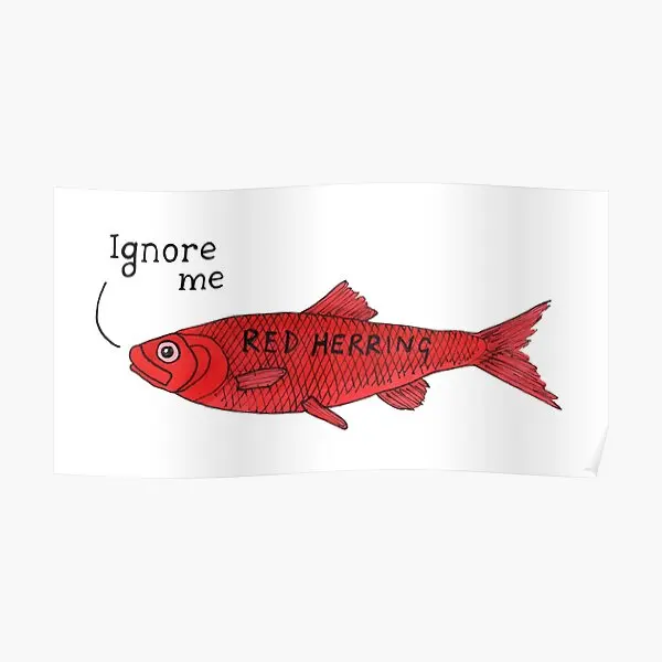 Red Herring  Poster Home Vintage Decoration Painting Mural Funny Modern Wall Print Room Decor Picture Art No Frame