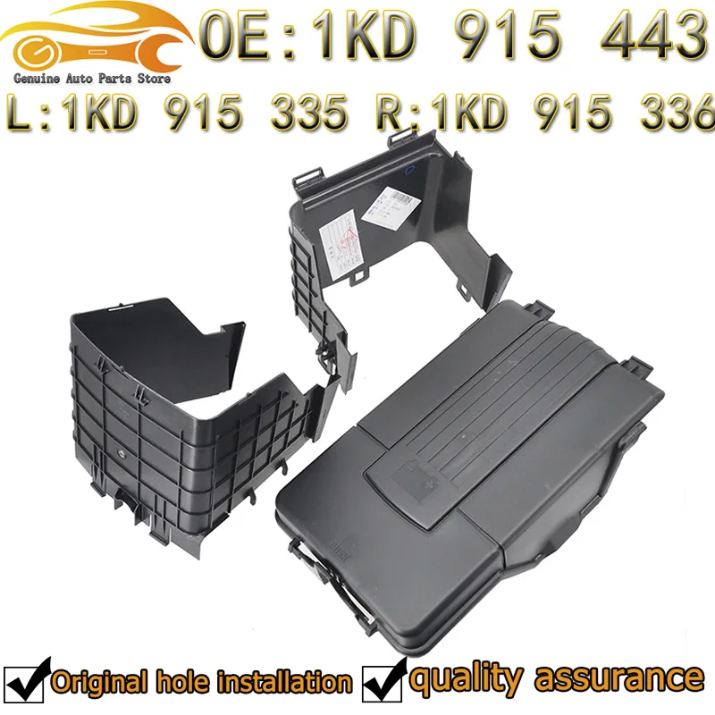 3PCS Car Battery Tray Trim Cover 1KD915335 1KD 915336 1KD915443 for VW J.etta Golf MK5 MK6 Passat B6 Tiguan Sharan Magotan