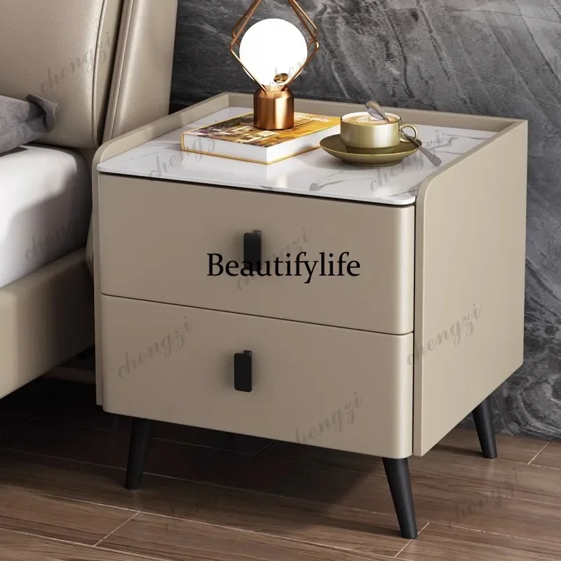 F182 Mesita de Noche Móvil, Armarios de Almacenamiento para Dormitorio, Mesa Auxiliar de Cama, Archivadores, Organizador, Criado Mudo, Muebles de Diseño Moderno