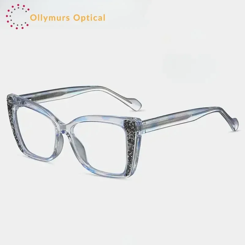 

Женские элегантные дизайнерские оптические очки BREZ: модные легкие очки для чтения с бриллиантовыми камнями и блестками